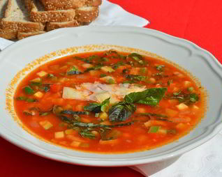 Минестроне с беконом