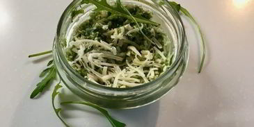 минестроне с рисом и песто из руколы