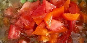 минестроне с рисом и песто из руколы