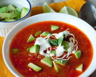 Острый овощной суп с киноа