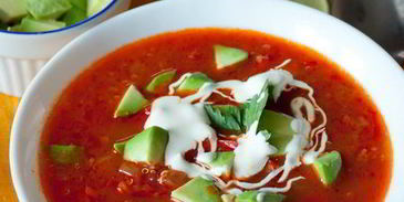 острый овощной суп с киноа