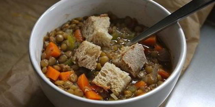 Рецепт овощного супа с чечевицей