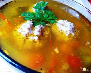 Овощной суп с фрикадельками