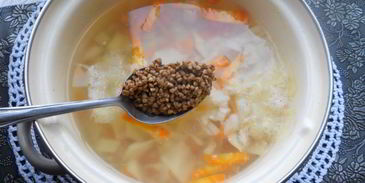 овощной суп с гречкой и куриным фаршем