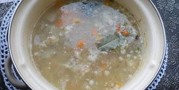 овощной суп с гречкой и куриным фаршем