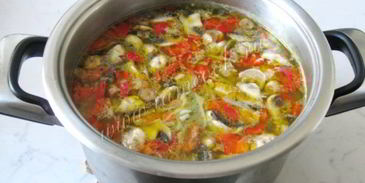 овощной суп с грибами