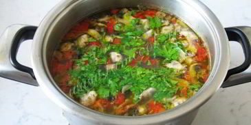 овощной суп с грибами