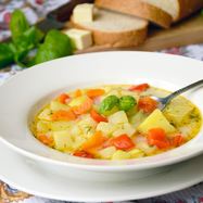 Рецепт Овощного супа с кабачками и плавленым сыром