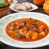 Рецепт Овощного супа с красной фасолью