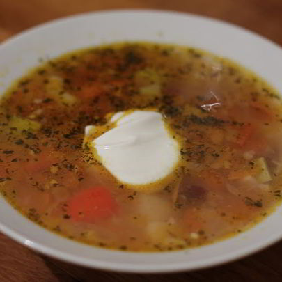 Овощной суп с орегано