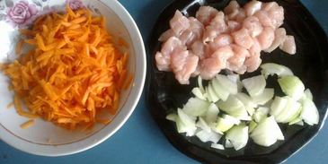 овощной суп с рисом и куриным филе