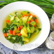 Рецепт Овощного супа с сельдереем и шпинатом