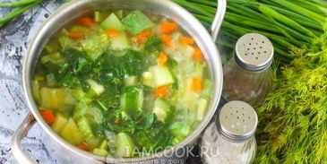овощной суп с сельдереем и шпинатом