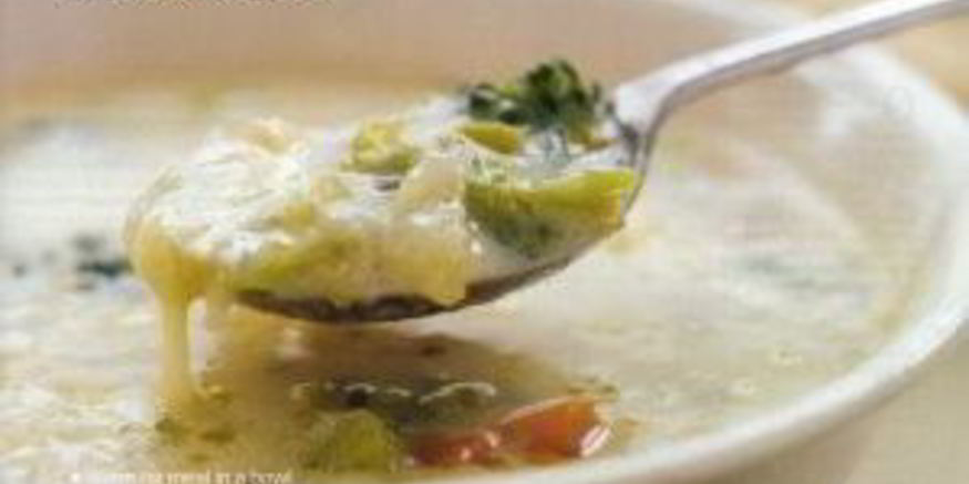 Рецепт овощного супа с сыром грюйер