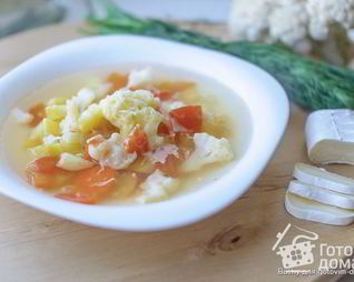 Овощной суп с сыром