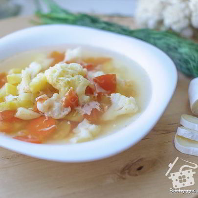 Овощной суп с сыром