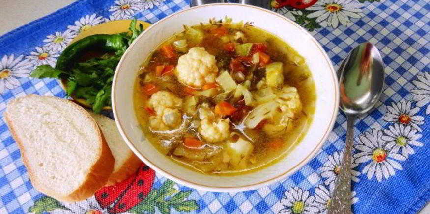 Рецепт овощного супа в мультиварке