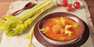 постный овощной суп с сельдереем