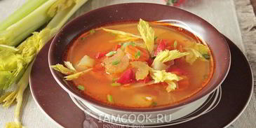 постный овощной суп с сельдереем