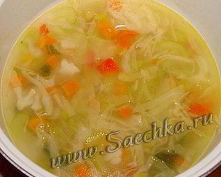 Суп овощной с сельдереем
