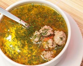 Суп с мясными фрикадельками и овощами