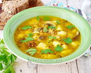 Постный гречневый суп