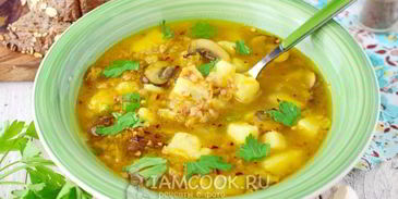 постный гречневый суп