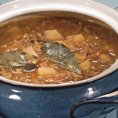 Овощной рассольник с грибами