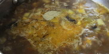 постный рассольник с грибами