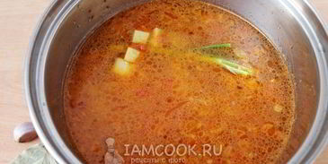 постный рассольник с перловкой