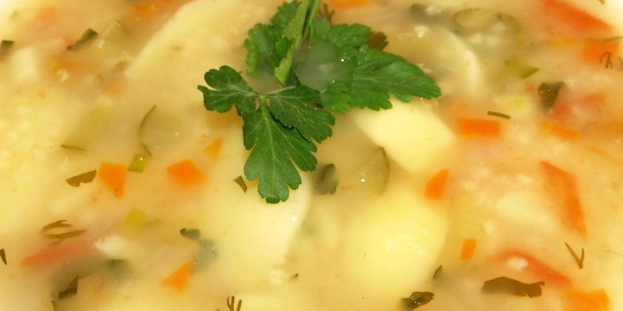 Рецепт рассольника на курином бульоне с пшеном