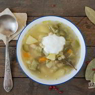 Рецепт Рассольника на овощном бульоне