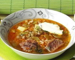 Рассольник с фасолью