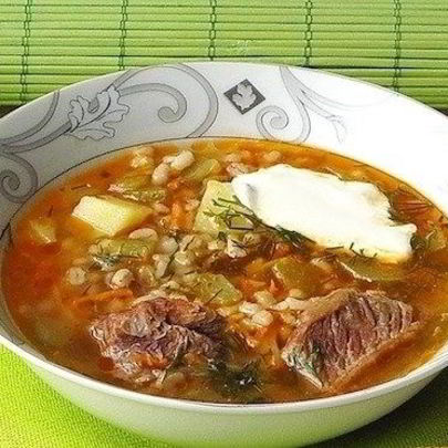 Рассольник с фасолью