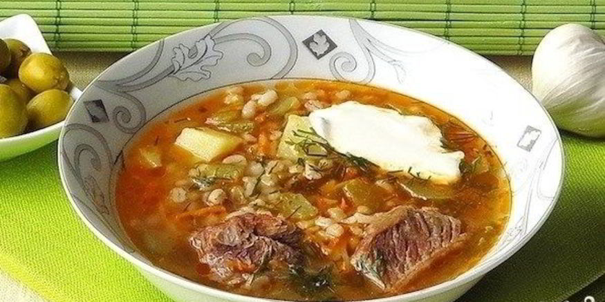 Рецепт рассольника с фасолью