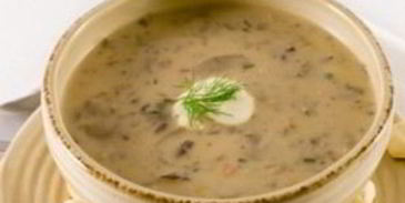 рассольник с грибами