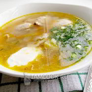 Рецепт Рассольника с курицей и булгуром