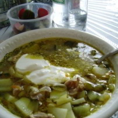 Рассольник с курицей
