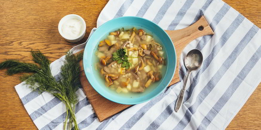 Рецепт рассольника с маринованными опятами