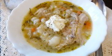 рассольник с перловкой