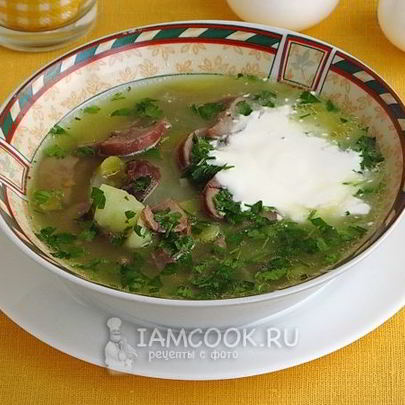 Рассольник с почками