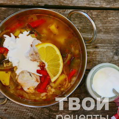 Рассольник с рисом и рыбой