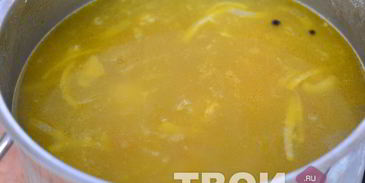 рассольник с рисом и рыбой