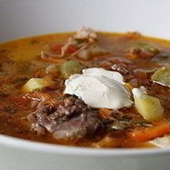 Рецепт Рассольника с тушенкой и сметаной