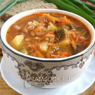 Рецепт Вегетарианского рассольника с сушеными грибами