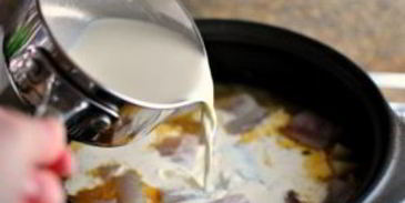 рыбный суп с гренками