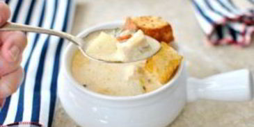 рыбный суп с гренками