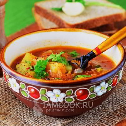 Постные щи из квашеной капусты