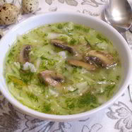 Рецепт Постных щей из свежей капусты с грибами