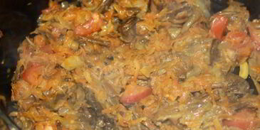 постные щи из свежей капусты с сушеными грибами